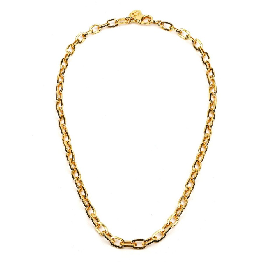 BEN AMUN 24k Gold Plated Circle Link Chain Necklace For Charm/Pendant USA  Made | eBay
